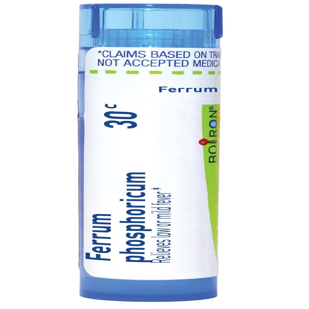Boiron Ferrum Phosphoricum 30C Homeopathic Medicine for Low or Mild Fever - 80 Pellets