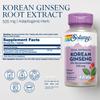 SOLARAY Korean Ginseng Root Extract - Herbal Support for Occasional Stress, Energy, and Physical Endurance - 5% Ginsenosides - Vegan, Lab Verified - 60 Servings, 60 VegCaps view 2