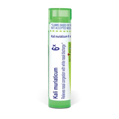 Boiron Kali Muriaticum 6X for Nasal Congestion with White Nasal Discharge - 80 Pellets
