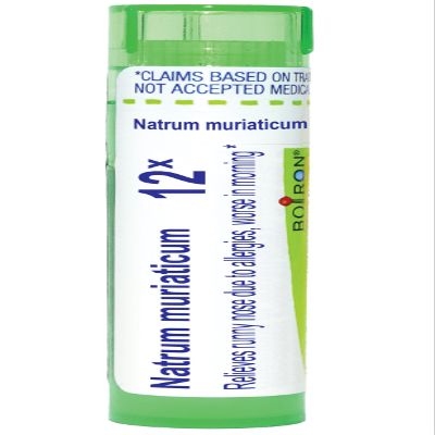 Boiron Natrum Muriaticum 12X for Runny Nose Due to Allergies - 80 Pellets