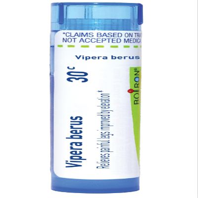 Boiron Vipera Berus 30C for Painful Legs Improved by Elevation - 80 Pellets