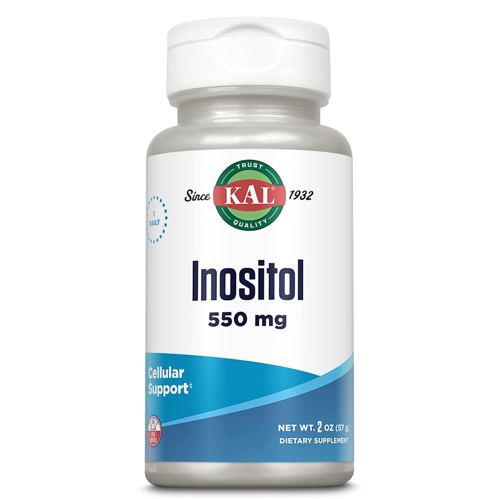 KAL Inositol Powder 550mg, Brain Health, Nervous System & Mood Support Supplement, Cellular Health Support, Enhanced Absorption Formula, Easy to Mix, Approx. 102 Servings, 2oz