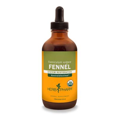Herb Pharm Certified Organic Fennel Liquid Extract for Digestive System Support - 4 Ounce