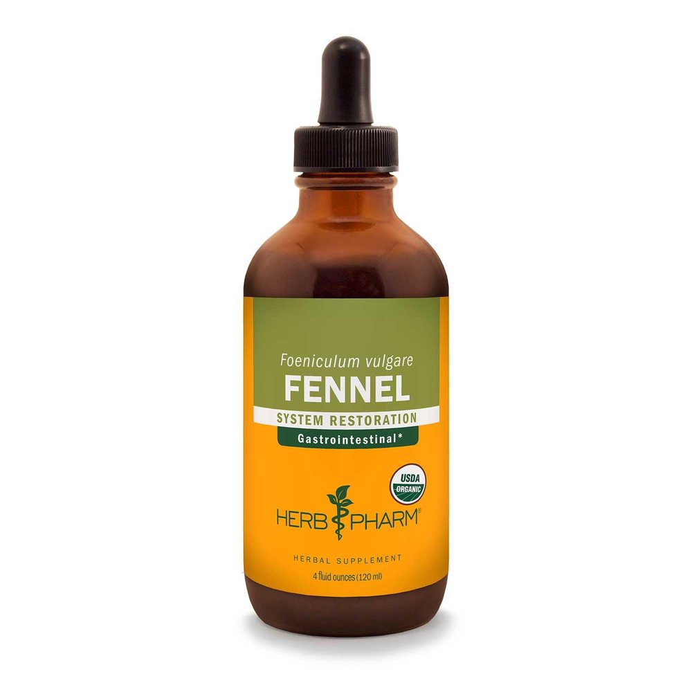 Herb Pharm Certified Organic Fennel Liquid Extract for Digestive System Support - 4 Ounce