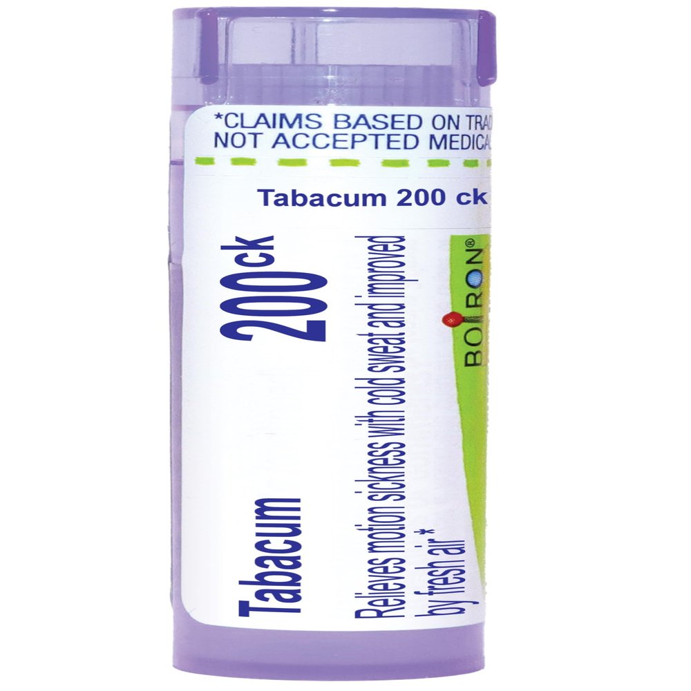 Boiron Tabacum 200Ck Homeopathic Medicine for Motion Sickness with Cold Sweat - 80 Pellets
