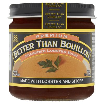 Better Than Bouillon Premium Lobster Base, Made from Select Cooked Lobster & Spices, Makes 9.5 Quarts of Broth 38 Servings , 8 Ounce (Pack of 1)