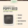 Frontier Co-op Organic Whole Poppy Seed - Poppy Seeds for Baking, Salad Dressing, Cooking - Kosher | 16 Ounce (Pack of 1) view 2