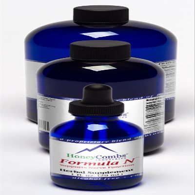 HoneyCombs Formula N Liquid Nerve Support Supplement Chamomile, Ginseng & Valerian Herbal Supplement Blend Nerve Function & Nerve Health Supplement, 1 Fl Oz
