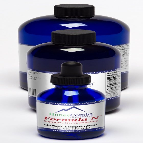 HoneyCombs Formula N Liquid Nerve Support Supplement Chamomile, Ginseng & Valerian Herbal Supplement Blend Nerve Function & Nerve Health Supplement, 1 Fl Oz