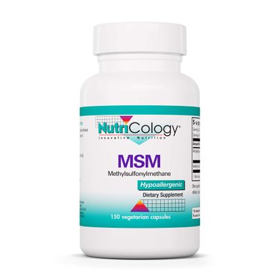 Nutricology MSM Supplement - Joint Support, Methylsulfonylmethane, for Hair Growth, Skin & Nails, 500 mg Vegetarian Capsules - 150 Count