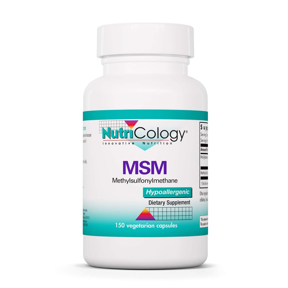 Nutricology MSM Supplement - Joint Support, Methylsulfonylmethane, for Hair Growth, Skin & Nails, 500 mg Vegetarian Capsules - 150 Count