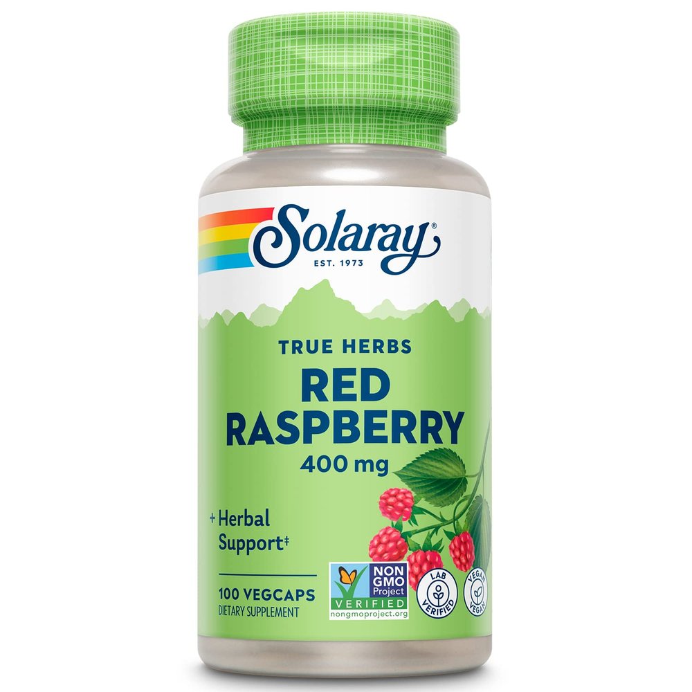 SOLARAY Red Raspberry Leaves Capsules, 400 mg | 100 Count