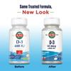 KAL Vitamin D3 400 IU Softgels (10 mcg), Active Form of Vitamin D, Calcium Absorption, Bone Health, Immune Support Supplement, Liquid Filled ActivGel, Made Without Soy, 100 Servings, 100 Softgels view 2