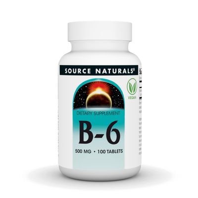 Source Naturals Vitamin B-6-500 mg, 100 Tablets