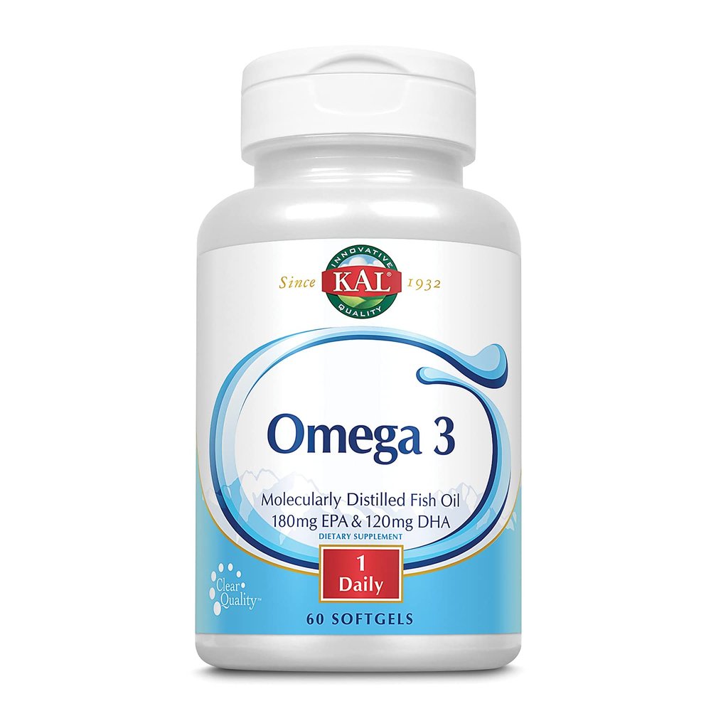 KAL 180/120 1000 Mg Omega 3 Fish, 60 Count