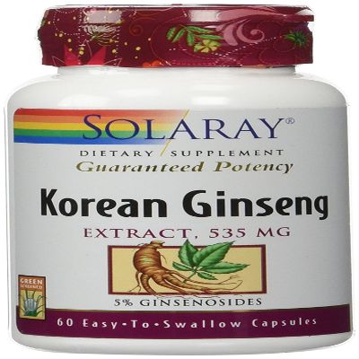 Solaray Ginseng Root Korean, 535mg, 60 Count
