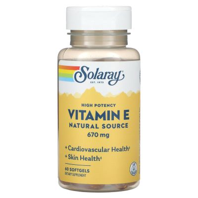 Vitamin E - Provides Antioxidant Activity - 1,000 IU (60 Softgels)