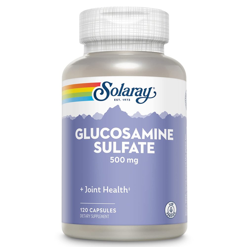 SOLARAY Glucosamine Sulfate 500 mg | Healthy Joint Flexibility & Resiliency Support (60 Serv, 120 CT)