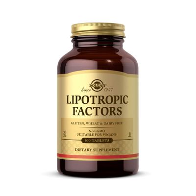 Solgar Lipotropic Factors, 100 Tablets - Vegan, Gluten Free, Dairy Free, Kosher