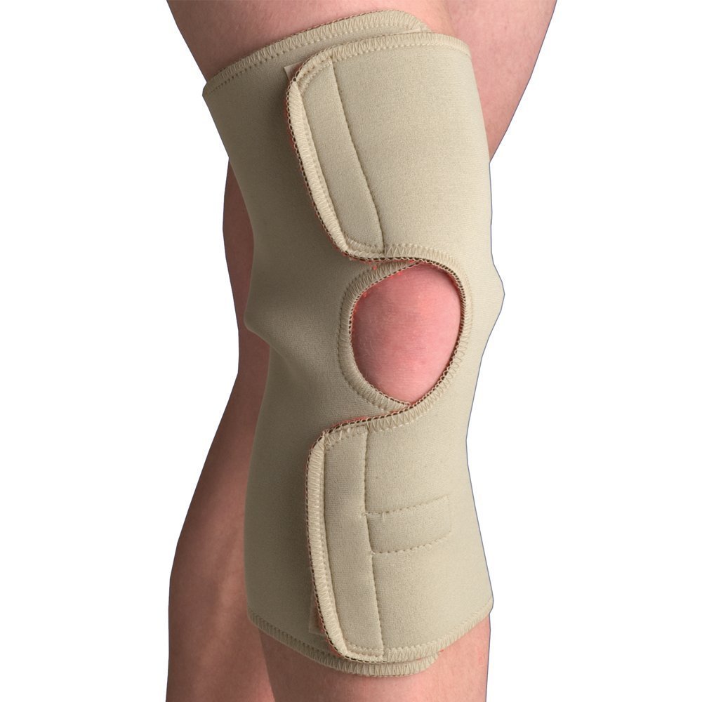 Thermoskin Open Knee Wrap Stabilizer, Knee Brace, Beige, 4X-Large