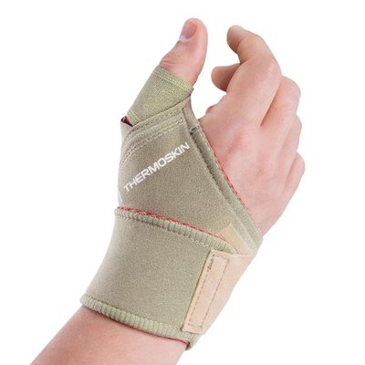 Thermokin Wrist Wrap, One Piece Wrap Around Provides Soft Support at the Wrist, Easy Application, Beige, Small/Medium