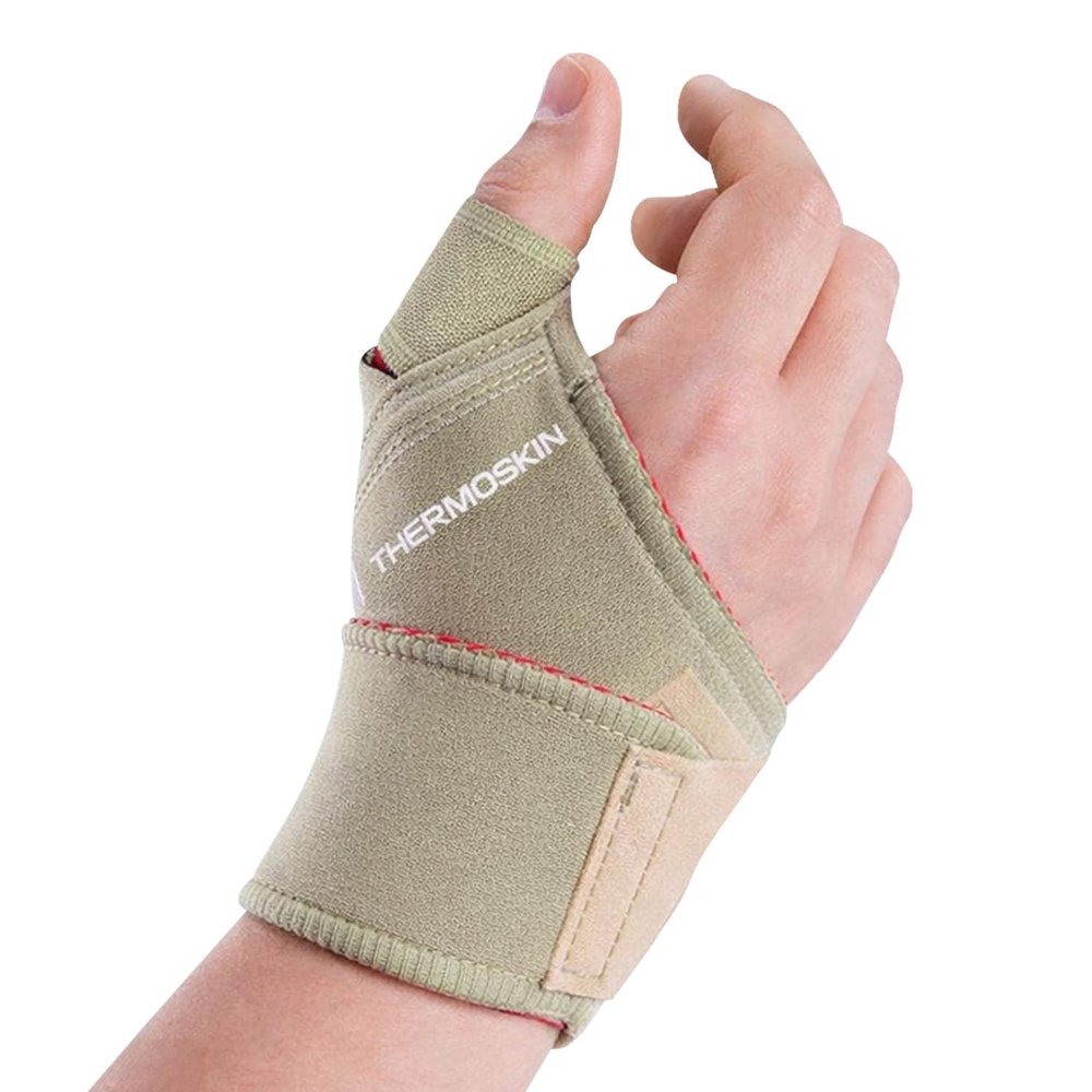 Thermokin Wrist Wrap, One Piece Wrap Around Provides Soft Support at the Wrist, Easy Application, Beige, Small/Medium