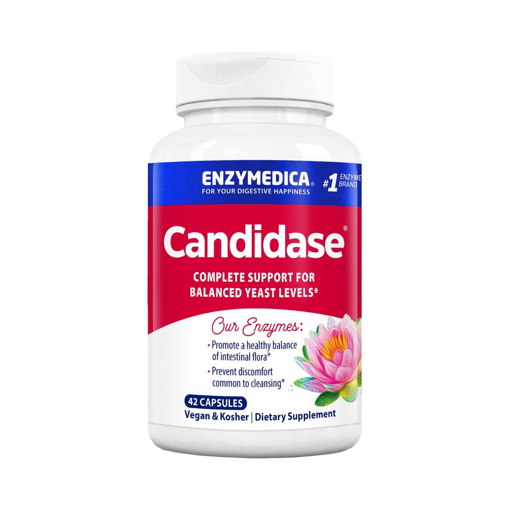 Enzymedica, Candidase, Digestive Enzymes for Gentle Cleansing Support, Gut Health & Digestion, 42 Count