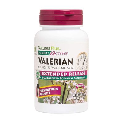 NaturesPlus Herbal Actives Valerian 600mg Extended Release - 30 Tablets - Vegetarian, Gluten Free - 30 Servings