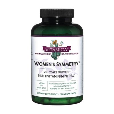 Vitanica, Women's Symmetry, High Potency Daily Multivitamin, Vegan, 180 Capsules
