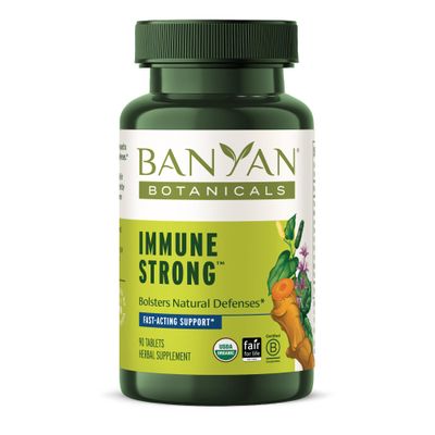 Banyan Botanicals Immune Strong Organic Supplement with Turmeric & Tulsi Ayurvedic Immune Formula That Supports The Body's Natural Defenses* 90 Tablets Non-GMO Sustainably Sourced Vegan
