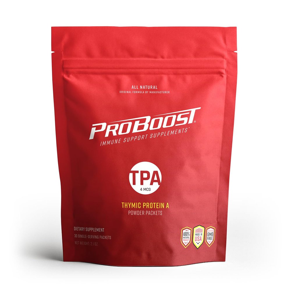 ProBoost Thymic Protein A Powder Packets (4 McG TPA) Immune System Support Supplement - All Natural, Non-GMO Formula - 30 Packets