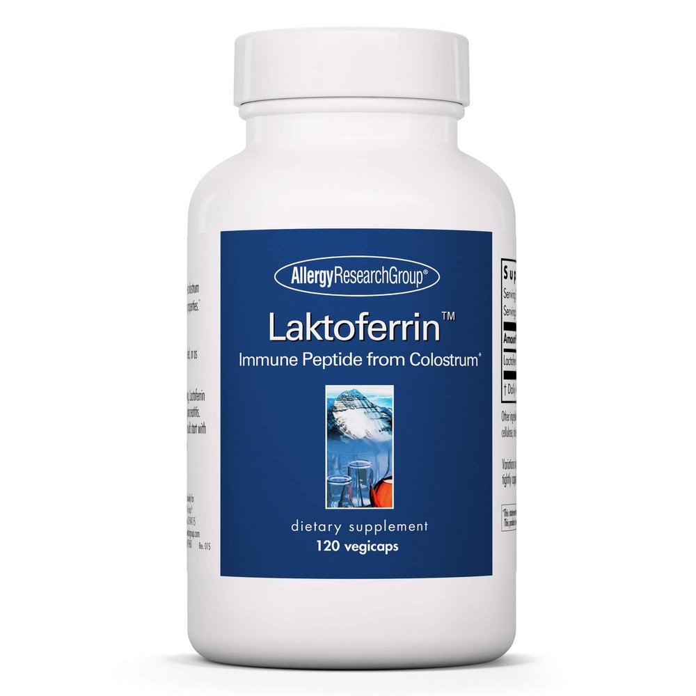 Allergy Research Group Laktoferrin Supplement - Lactoferrin Supplements 350mg, Bovine Colostrum, Immune Peptide, Iron Supplements, Vegicaps - 120 Count