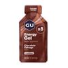 GU Energy Original Sports Nutrition Energy Gel, Vegan, Gluten-Free, Kosher, and Dairy-Free On-the-Go Energy for Any Workout, 8-Count, Chocolate Outrage view 1