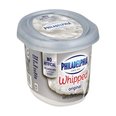 Kraft Philadelphia Whipped Plain Cream Cheese Spread, 8 Ounce -- 12 per case.