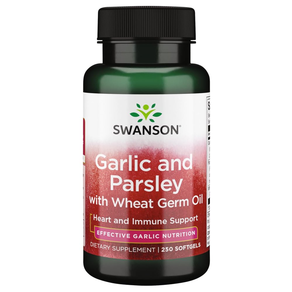 Swanson Garlic & Parsley - Promotes Heart Support and Immune Support - Garlic Oil and Parsley Seed Oil Supplement for Enhanced Wellness - (250 Softgels)