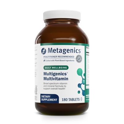 Metagenics Multigenics Multivitamin - Daily Multivitamin with Beta-Carotene, Folic Acid, Calcium & Magnesium - Supports Bone, Heart, Immune & Cellular Health* - Non-GMO, Gluten-Free - 180 Tablets