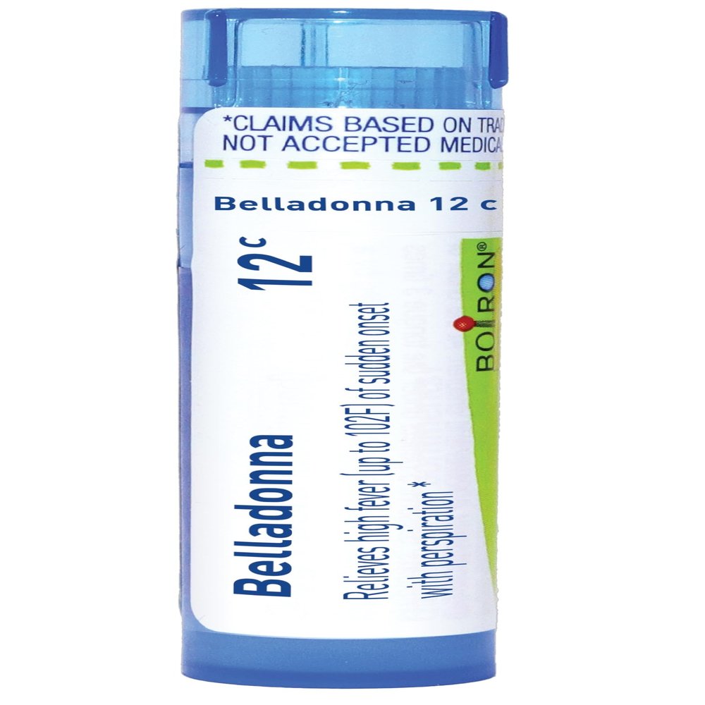 Boiron Belladonna 12C Homeopathic Medicine for Fever - 80 Pellets