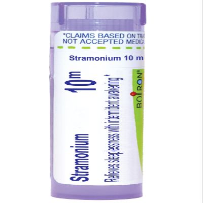 Boiron Stramonium 10M Homeopathic Medicine for Sleeplessness with Intermittent Awakening - 80 Pellets