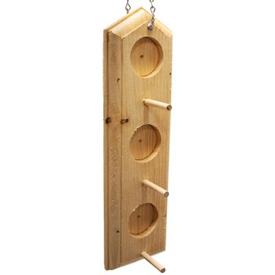 Coveside Peanut Butter Feeder  Handcrafted Eastern Pine Bird Feeder with 6 Depressions & Perches for Peanut Butter or Suet  14" Hanging Platform for Wild Birds  Made in USA