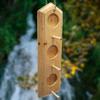 Coveside Peanut Butter Feeder  Handcrafted Eastern Pine Bird Feeder with 6 Depressions & Perches for Peanut Butter or Suet  14" Hanging Platform for Wild Birds  Made in USA view 2