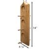 Coveside Peanut Butter Feeder  Handcrafted Eastern Pine Bird Feeder with 6 Depressions & Perches for Peanut Butter or Suet  14" Hanging Platform for Wild Birds  Made in USA view 3