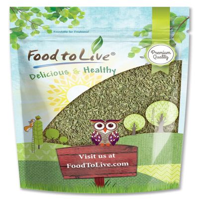 Food to Live Fennel Seeds, 1 Pound Whole, Raw, Non-Irradiated, Non-GMO, Kosher, Vegan, Bulk, Sweet Licorice Flavor, Perfect for Fennel Tea, Cooking, Baking, Indian and Mediterranean Cuisine