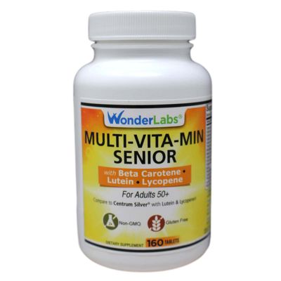 Multi-Vitamin Multi-Mineral Compare to Centrum Silver Multivitamin Multimineral with Beta Carotene Especially for Adults 50 Plus - 160 Tablets #2912