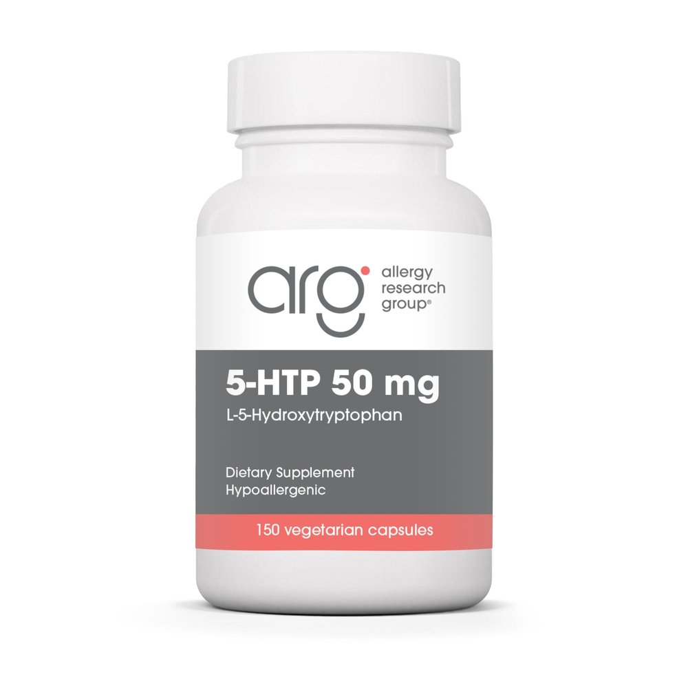 Allergy Research Group 5-HTP 50mg Supplement - Serotonin for Men & Women, Sleep Support, L-5-Hydroxytryptophan, Pure, Vegetarian Capsules - 150 Count