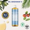 Dr. Bronner's Un-Scented Baby Mild Pure-Castile Liquid Soap, 475ml Bottle view 2