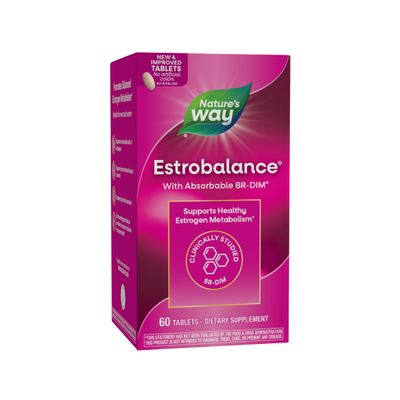 Nature's Way Estrobalance, Absorbable BR-DIM, Supports Healthy Estrogen Metabolism*, Vegan, Gluten Free, 60 Tablets (Packaging May Vary)