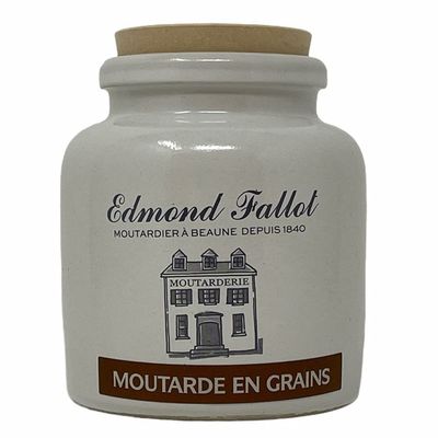 Edmond Fallot Old Fashion Grain Mustard Stone Jar - 8.8 Ounces