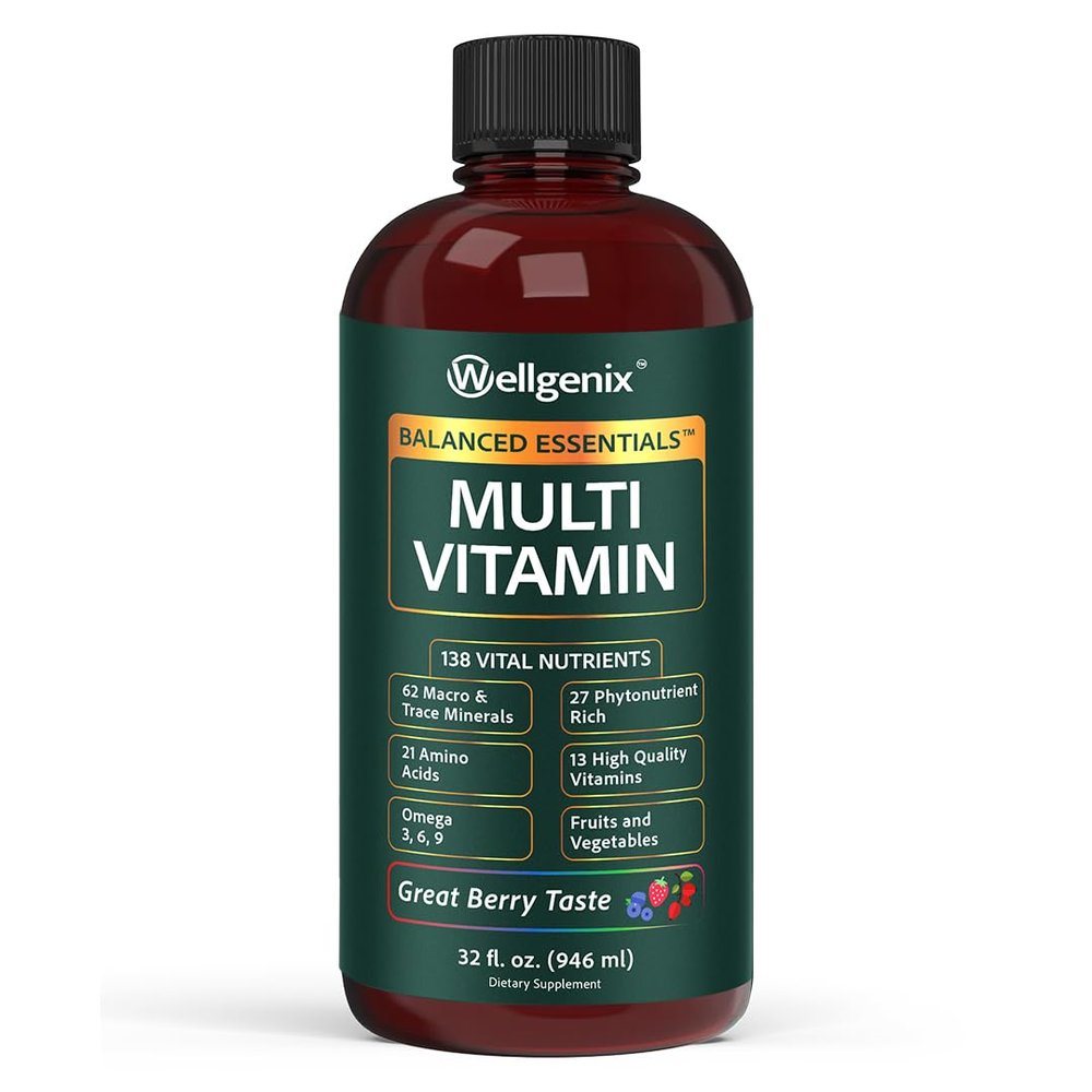 Wellgenix Balanced Essentials Liquid Nutritional Supplement, 32 Ounces - Very Berry (Packaging May Vary)