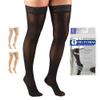 Truform Sheer Compression Stockings, 20-30 mmHg, Women's Thigh High Length, 30 Denier, Black, Small view 1