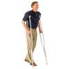 Carex Push Button Aluminum Crutches, Height Adjustable Crutches Adult Size Fits Individuals from 5'10" to 6'6", Completely Assembled with Crutch Pads, Hand Grips and Crutch Tips, Tall view 1